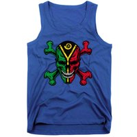 Vanuatu Skull Pride Vanuatuan Flag Roots Vanuatu Souvenir Gift Tank Top