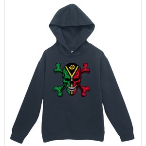 Vanuatu Skull Pride Vanuatuan Flag Roots Vanuatu Souvenir Gift Urban Pullover Hoodie