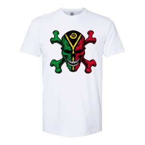 Vanuatu Skull Pride Vanuatuan Flag Roots Vanuatu Souvenir Gift Softstyle CVC T-Shirt