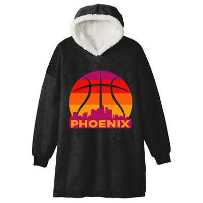 Vintage Sunset Phoenix Arizona Hooded Wearable Blanket