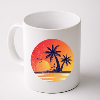 Vintage Sunrise Palms Vacay Summer Vacation Vibes Tee Sunset Gift Coffee Mug