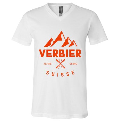 Verbier Suisse Premium V-Neck T-Shirt