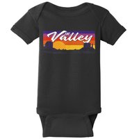 Vintage Sunset Phoenix Arizona, Phoenix Basketball Baby Bodysuit