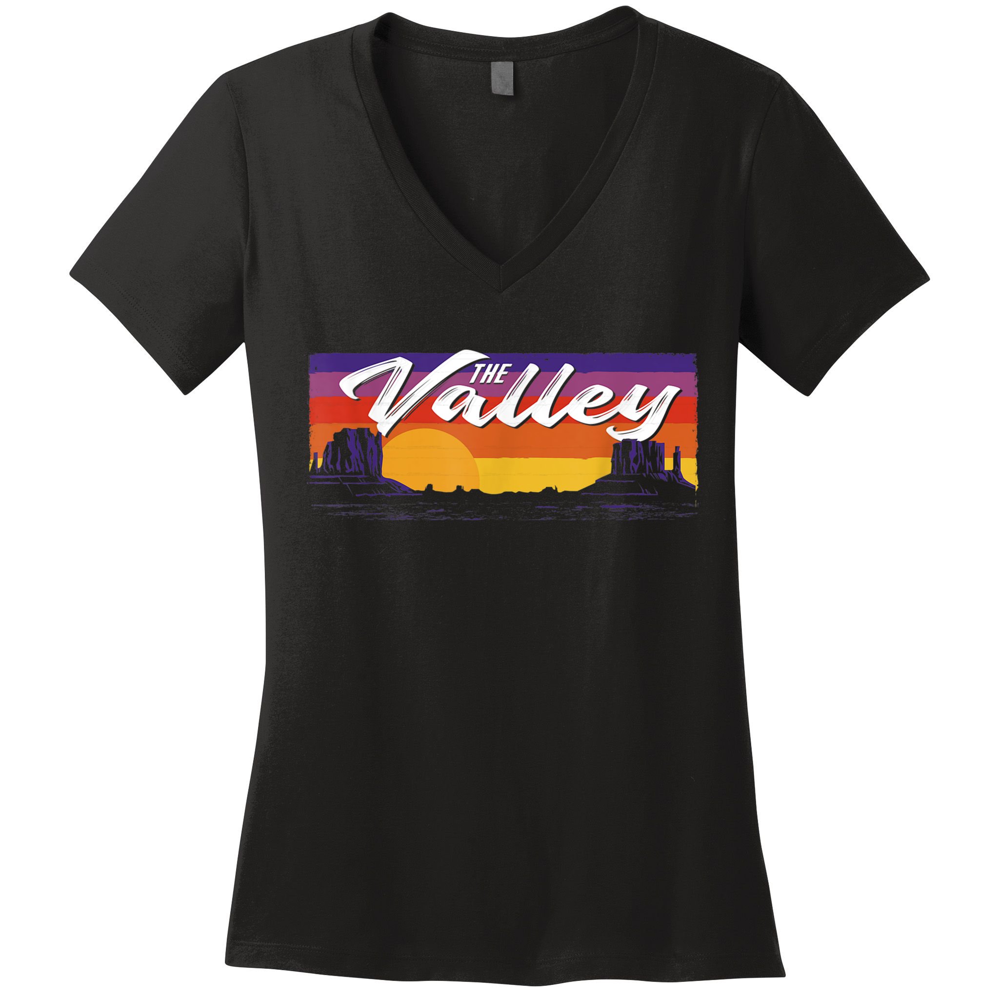 Vintage Sunset Phoenix Arizona, Phoenix Basketball Women's V-Neck T-Shirt
