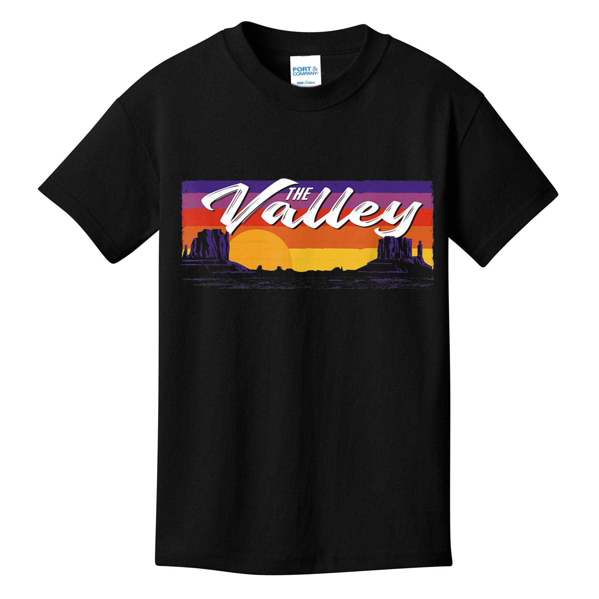 Vintage Sunset Phoenix Arizona, Phoenix Basketball Kids T-Shirt