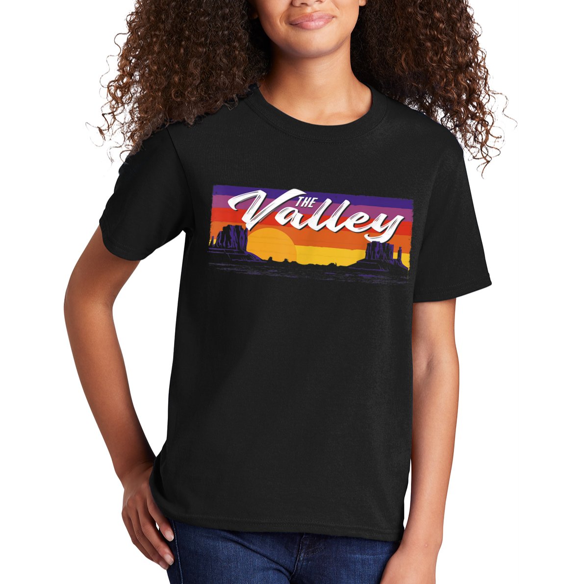 Vintage Sunset Phoenix Arizona, Phoenix Basketball Kids T-Shirt