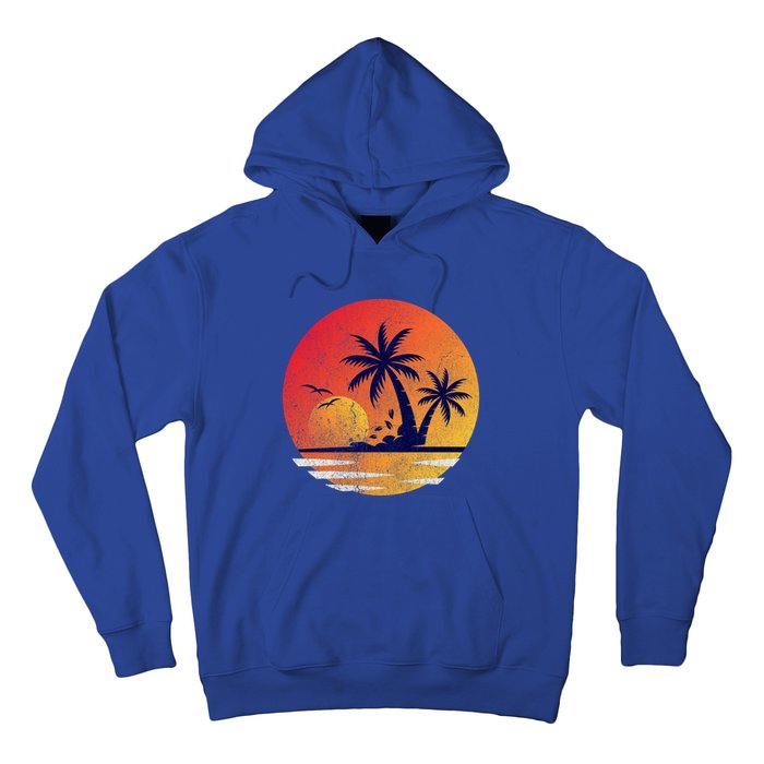 Vintage Sunrise Palms Vacay Summer Vacation Vibes Tee Sunset Gift Hoodie