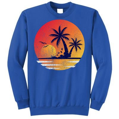 Vintage Sunrise Palms Vacay Summer Vacation Vibes Tee Sunset Gift Sweatshirt