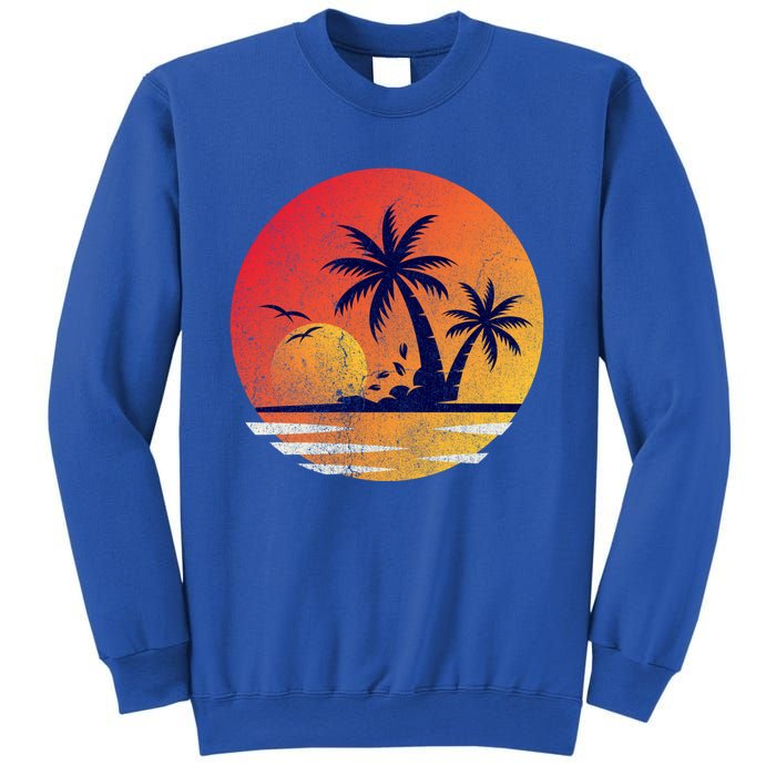 Vintage Sunrise Palms Vacay Summer Vacation Vibes Tee Sunset Gift Sweatshirt