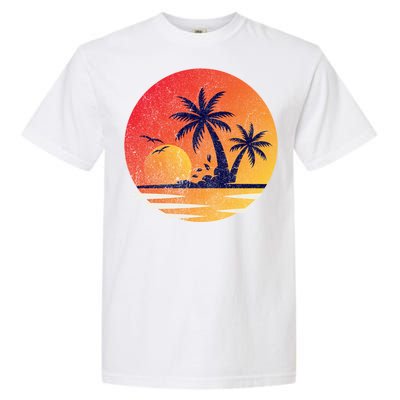 Vintage Sunrise Palms Vacay Summer Vacation Vibes Tee Sunset Gift Garment-Dyed Heavyweight T-Shirt