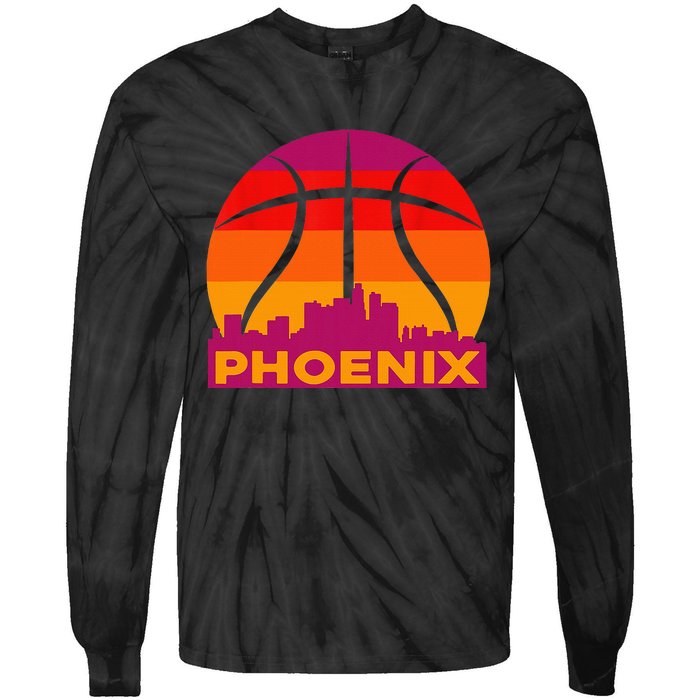 Vintage Sunset Phoenix Arizona Tie-Dye Long Sleeve Shirt