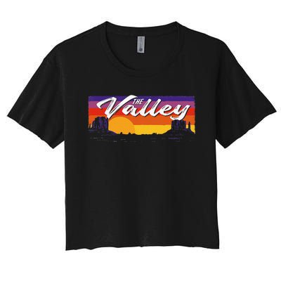 Vintage Sunset Phoenix Arizona Classic Arizona Women's Crop Top Tee