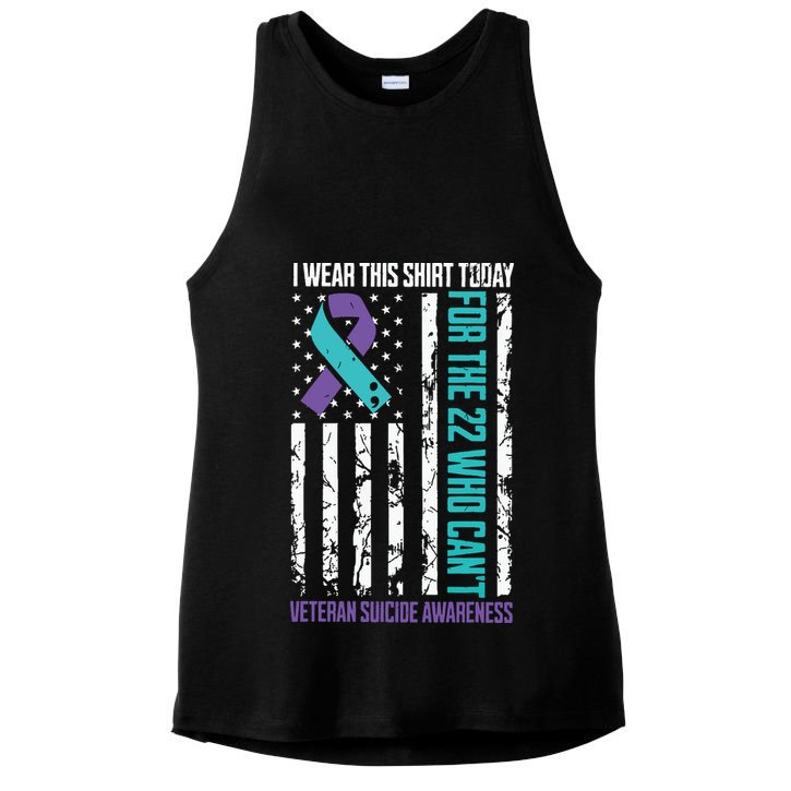 Veteran Suicide Prevention Suicide Awareness Crisis Ladies PosiCharge Tri-Blend Wicking Tank