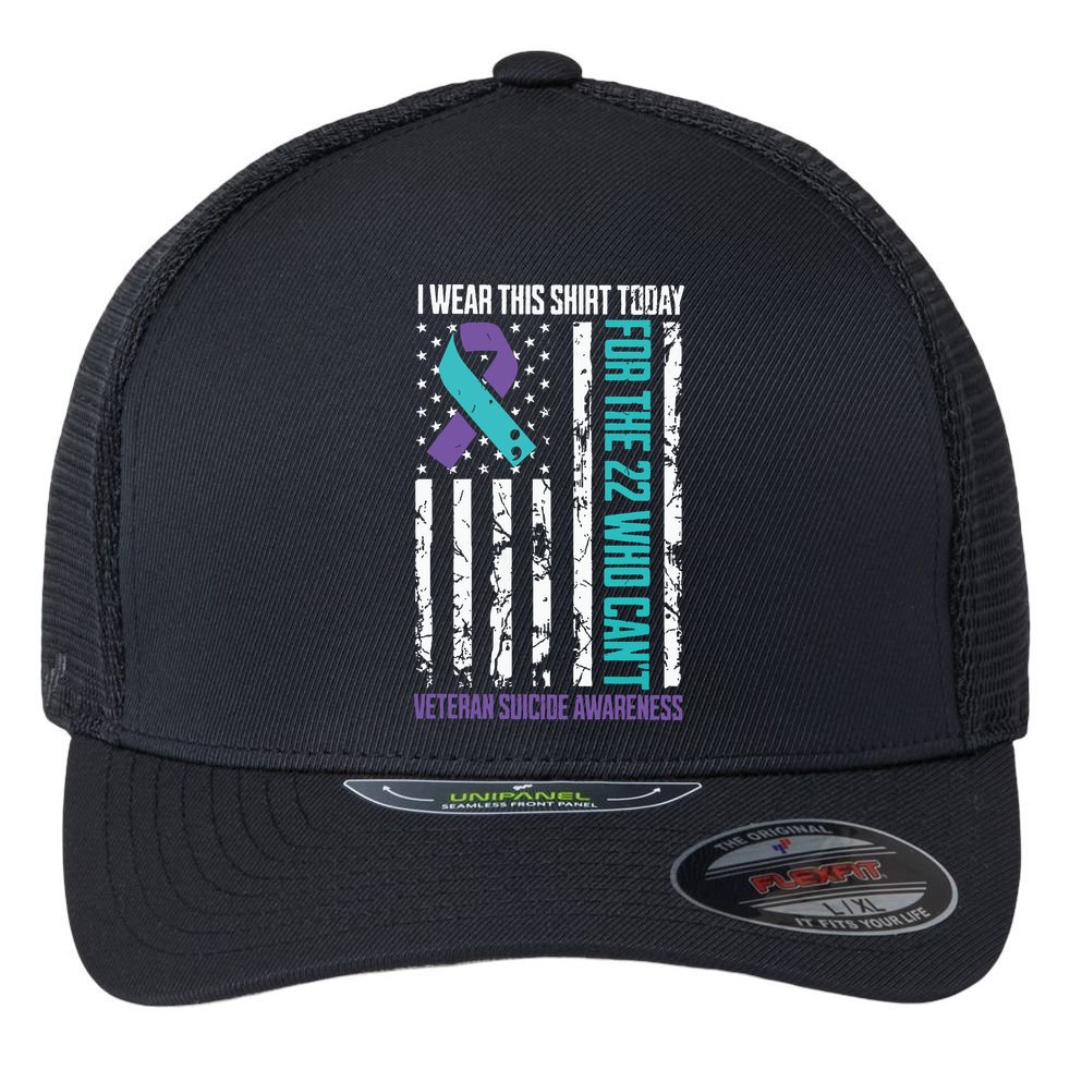 Veteran Suicide Prevention Suicide Awareness Crisis Flexfit Unipanel Trucker Cap