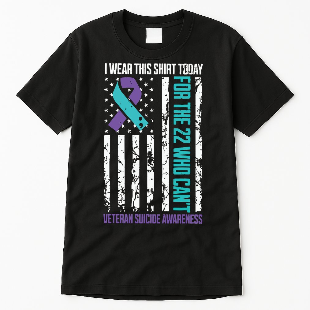Veteran Suicide Prevention Suicide Awareness Crisis Tall T-Shirt