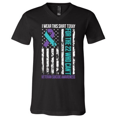 Veteran Suicide Prevention Suicide Awareness Crisis V-Neck T-Shirt