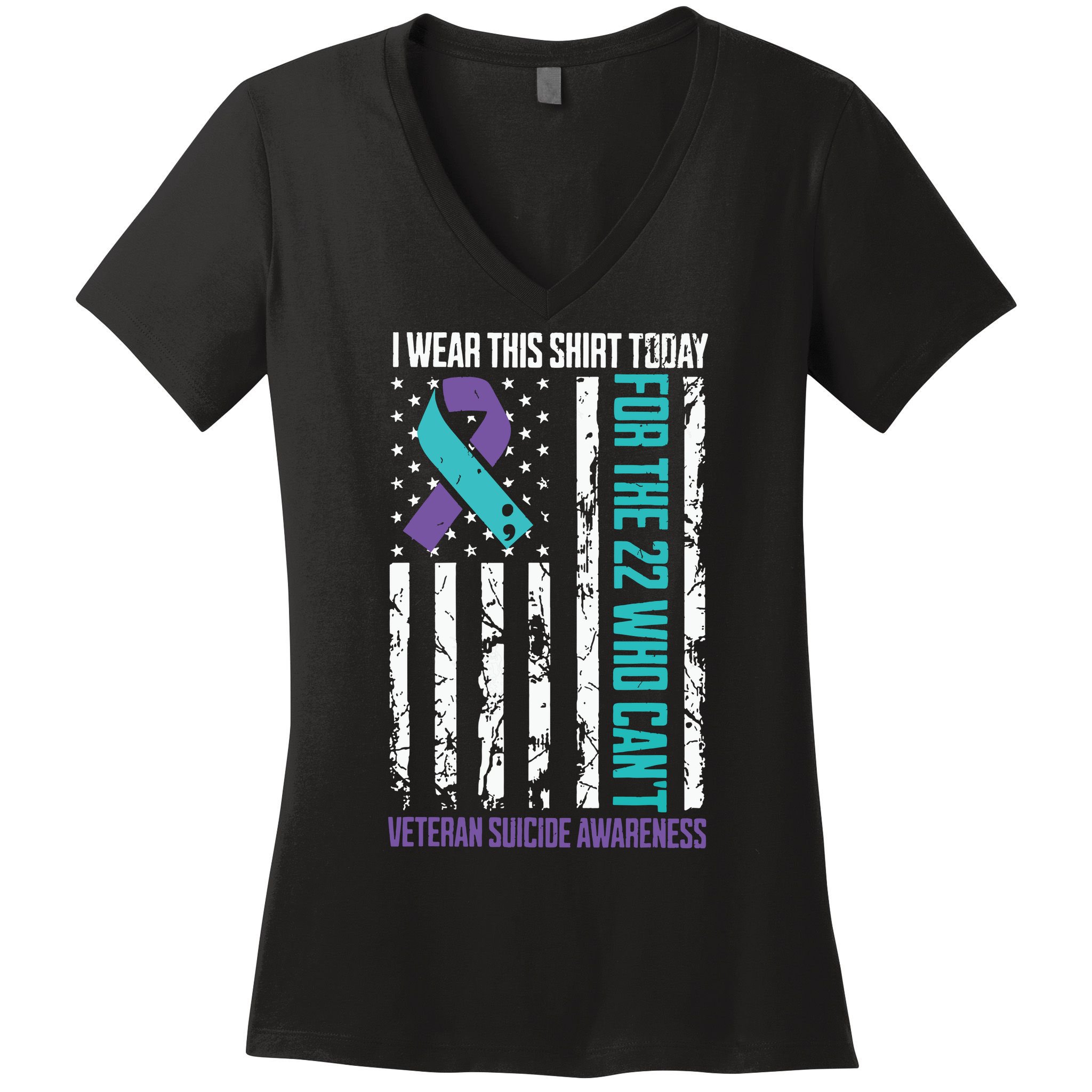 Veteran Suicide Prevention Suicide Awareness Crisis Women's V-Neck T-Shirt