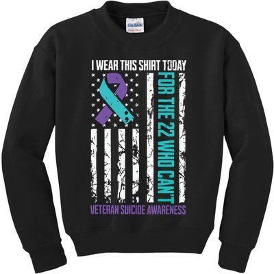 Veteran Suicide Prevention Suicide Awareness Crisis Kids Sweatshirt