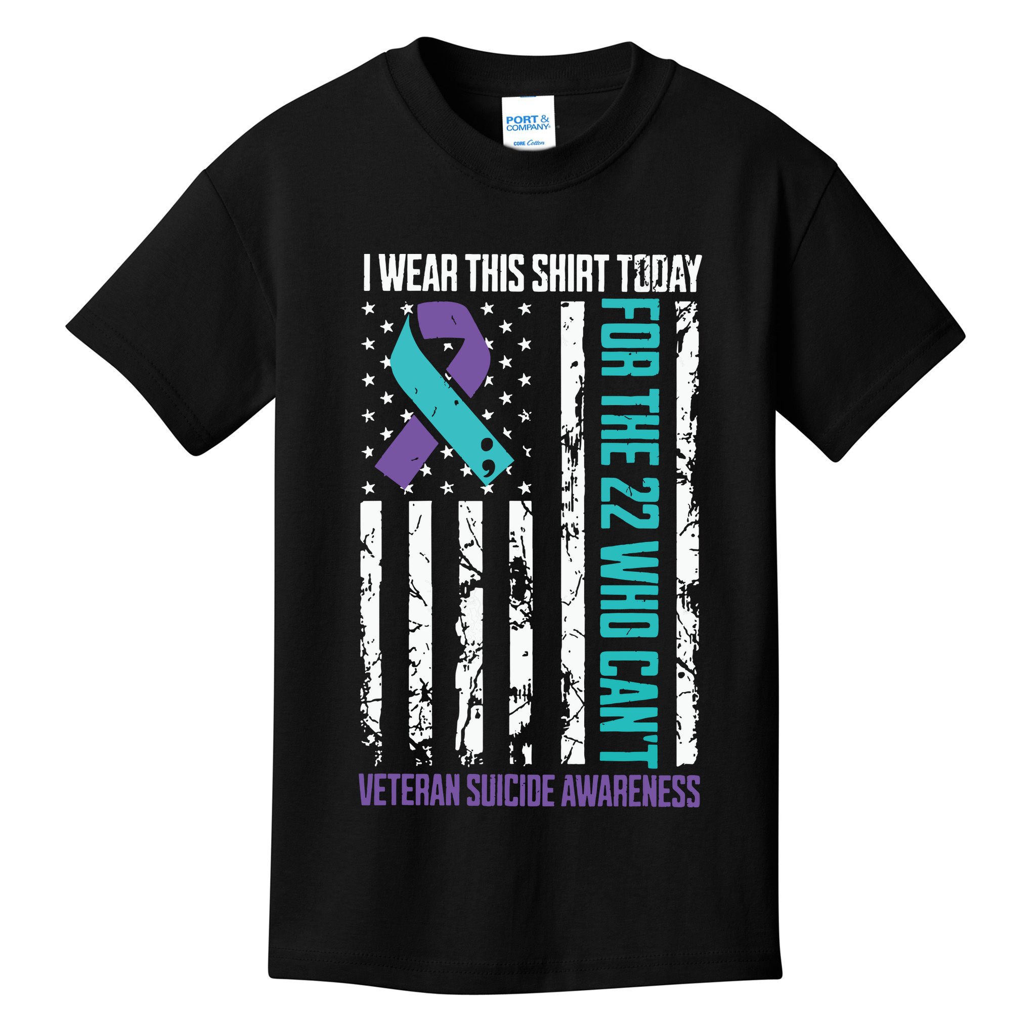 Veteran Suicide Prevention Suicide Awareness Crisis Kids T-Shirt