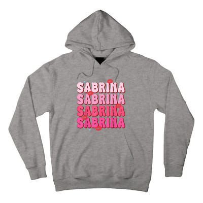 Vintage Sabrina Personalized Name I Love Sabrina Groovy Tall Hoodie