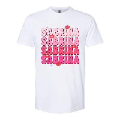 Vintage Sabrina Personalized Name I Love Sabrina Groovy Softstyle® CVC T-Shirt