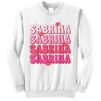 Vintage Sabrina Personalized Name I Love Sabrina Groovy Sweatshirt