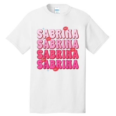 Vintage Sabrina Personalized Name I Love Sabrina Groovy Tall T-Shirt