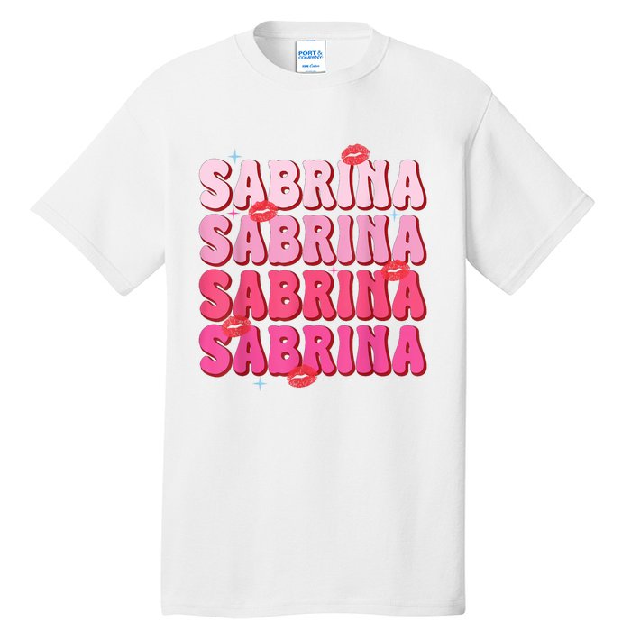 Vintage Sabrina Personalized Name I Love Sabrina Groovy Tall T-Shirt