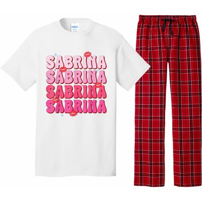 Vintage Sabrina Personalized Name I Love Sabrina Groovy Pajama Set