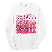 Vintage Sabrina Personalized Name I Love Sabrina Groovy Tall Long Sleeve T-Shirt