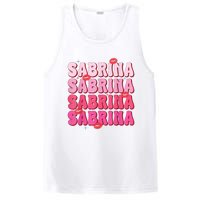 Vintage Sabrina Personalized Name I Love Sabrina Groovy PosiCharge Competitor Tank