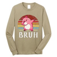 Vintage Sunset Pin.K Capy Dabbing Bruh Boy Girl Funny Long Sleeve Shirt