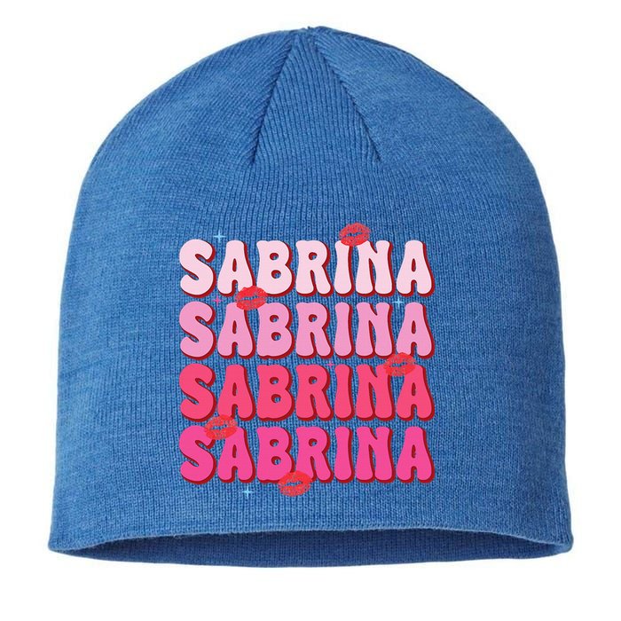 Vintage Sabrina Personalized Name I Love Sabrina Sustainable Beanie