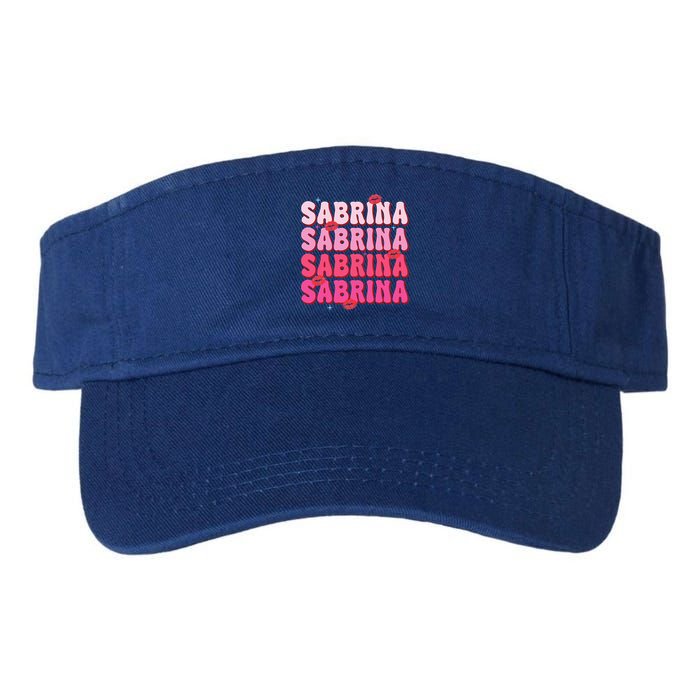 Vintage Sabrina Personalized Name I Love Sabrina Valucap Bio-Washed Visor