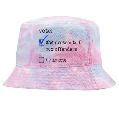 Vote She Prosecuted Sex Offenders He Is One Ift Tie-Dyed Bucket Hat