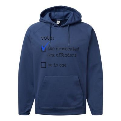 Vote She Prosecuted Sex Offenders He Is One Ift Performance Fleece Hoodie