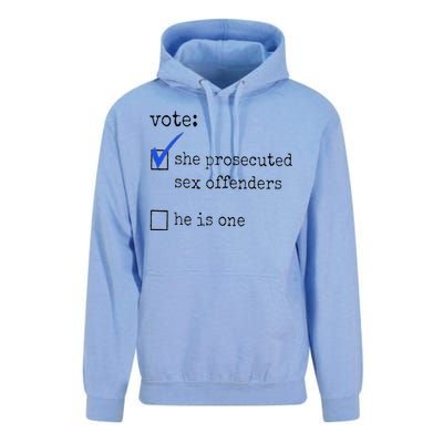 Vote She Prosecuted Sex Offenders He Is One Ift Unisex Surf Hoodie