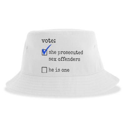 Vote She Prosecuted Sex Offenders He Is One Ift Sustainable Bucket Hat