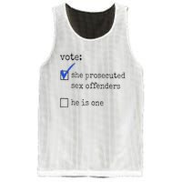 Vote She Prosecuted Sex Offenders He Is One Ift Mesh Reversible Basketball Jersey Tank