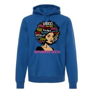 Virgo September Queen Melanin Black Birthday Gift Premium Hoodie