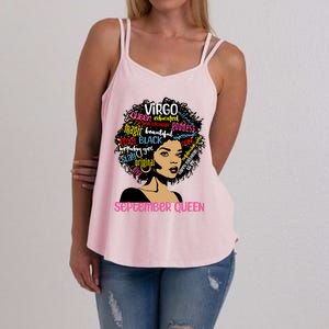 Virgo September Queen Melanin Black Birthday Gift Women's Strappy Tank