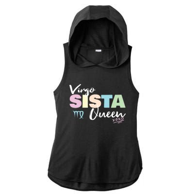 Virgo Sista Queen Zodiac Sign For Proud Virgo Gift Ladies PosiCharge Tri-Blend Wicking Draft Hoodie Tank