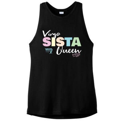 Virgo Sista Queen Zodiac Sign For Proud Virgo Gift Ladies PosiCharge Tri-Blend Wicking Tank