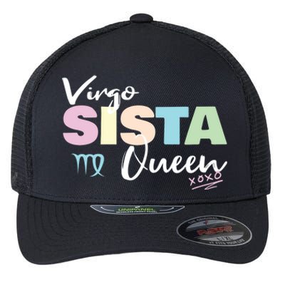 Virgo Sista Queen Zodiac Sign For Proud Virgo Gift Flexfit Unipanel Trucker Cap