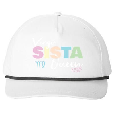 Virgo Sista Queen Zodiac Sign For Proud Virgo Gift Snapback Five-Panel Rope Hat