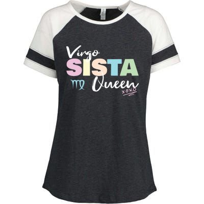 Virgo Sista Queen Zodiac Sign For Proud Virgo Gift Enza Ladies Jersey Colorblock Tee