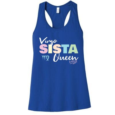 Virgo Sista Queen Zodiac Sign For Proud Virgo Gift Women's Racerback Tank