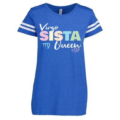 Virgo Sista Queen Zodiac Sign For Proud Virgo Gift Enza Ladies Jersey Football T-Shirt