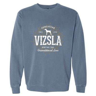 Vintage Style Retro Vizsla Gift Garment-Dyed Sweatshirt