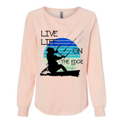 Vintage Sunset Retro Sunrise Black Kitesurfer Silhouette 1 Gift Womens California Wash Sweatshirt